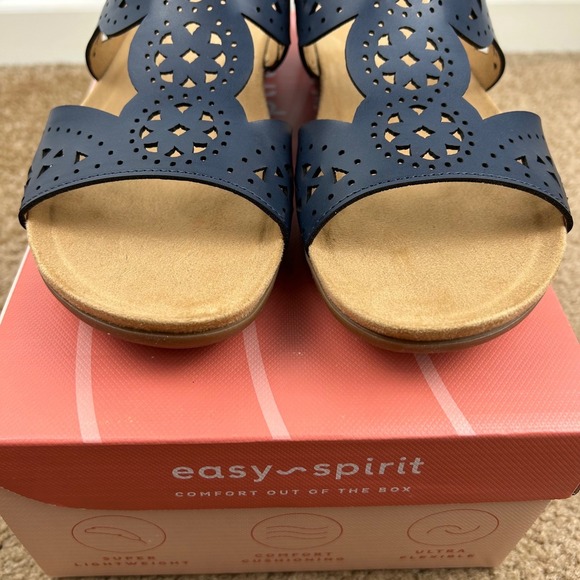 Easy Spirit Women's Brixton 3 Dark Blue Comfort Slip-On Sandals Size 8.5M NEW - Picture 4 of 9